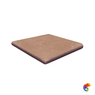 CARTABON STONE BROWN Ступень угловая 33х33х4