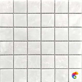 Мозаика 48X48 White Polished (JMST058) 305X305X4, натур. мрамор