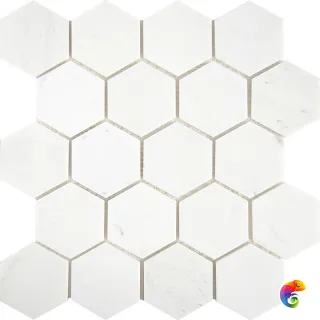 Мозаика Hexagon VMwP 64X74 (305X305X8), натур. мрамор
