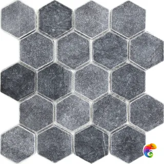 Мозаика Hexagon VBs Tumbled 64X74 (305X305X8), натур. мрамор