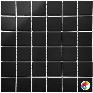 Кер. мозаика 48x48 Black Matt (WB73000) 306х306х6