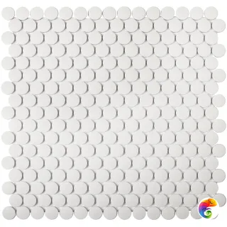 Кер. мозаика Penny Round White Antislip (JNK81011) 315х309х6