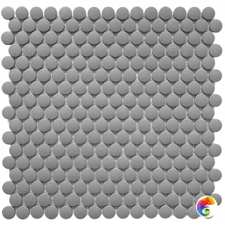 Кер. мозаика Penny Round Dark Grey Antislip (JNK82021) 315х309х6