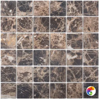 Мозаика 48X48 Dark Emperador Matt (JMST071) 305X305X8, натур. мрамор