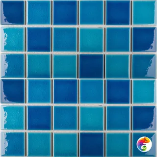Кер. мозаика 48x48 Crackle Blue Mixed Glossy (LWWB84555) 306х306х6