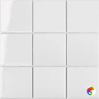 Кер. мозаика 97x97 White Glossy (MH33800) 300х300х6