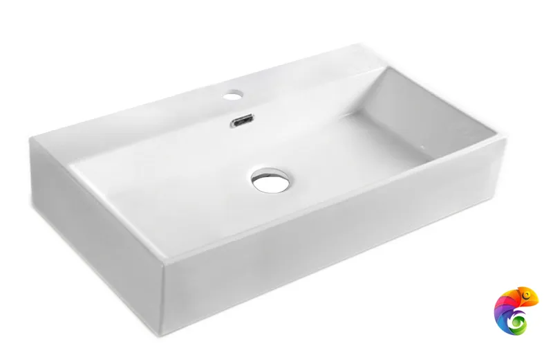 Раковина STARO GEMINI 75 BLANCO BRILLO 75х42х14.5 накладная белая глянцевая