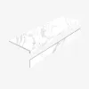 Ступень L керамогранит STATUARIO CALIPSO 32x120 MATT с подступенником