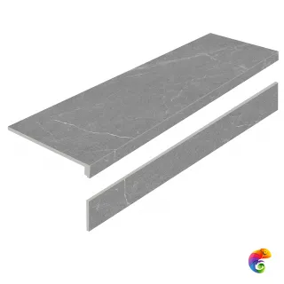 Ступень L керамогранит DAKOTA IRON 32X120 AS с подступенником