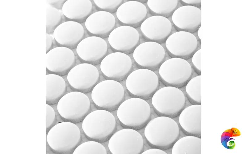 Кер. мозаика Penny Round White Matt (NK41000) 315х309х6