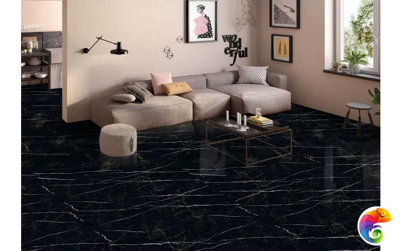 Плитка Nero Marquina 60x120 High Gloss (2 шт.в уп)