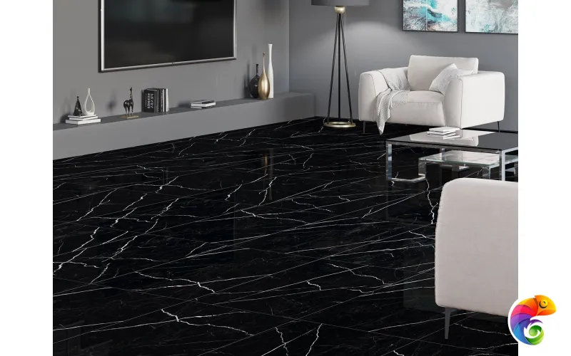 Плитка Nero Marquina 60x120 High Gloss (2 шт.в уп)