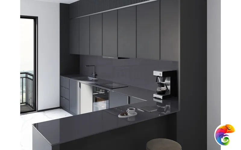 Слэб керамический DARK GREY 2400x800x15мм Polished
