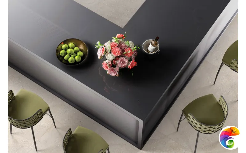 Слэб керамический DARK GREY 2400x800x15мм Polished уценка -10%