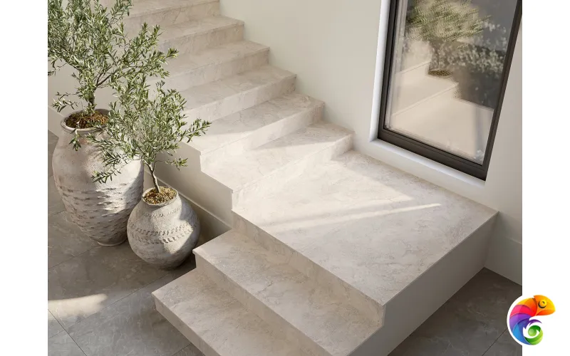 Слэб керамический TRAVERTINE GREY 1600х3200х12мм MATT CARVING