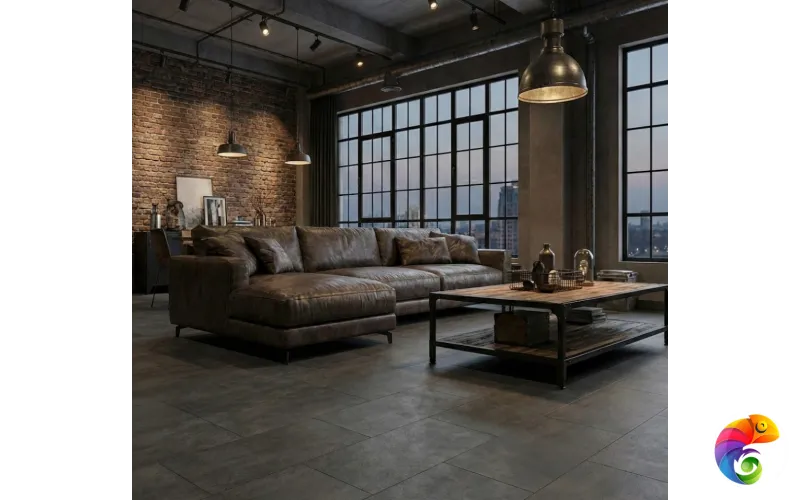 Кварцвинил SPC 610*305*4 мм цвет Бетон Тривия 4 мм, 0,3 мм, 43 класс