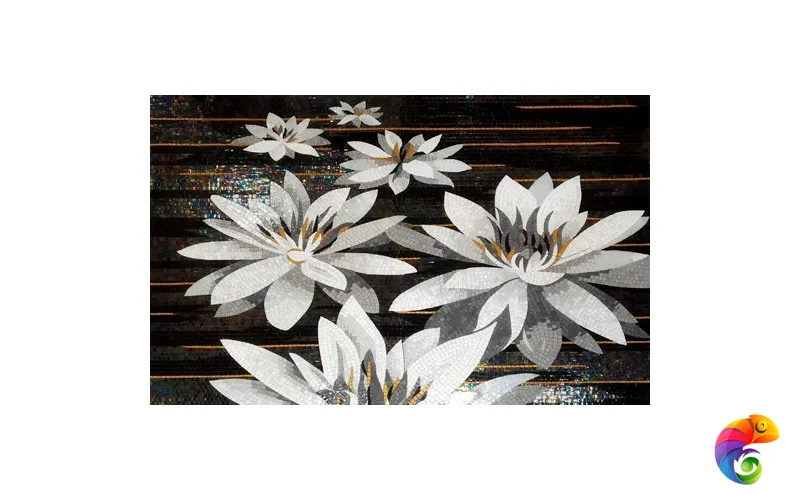 IRIDA панно художественное КУВШИНКИ 00-00132003 212x182.5 Irida Art irida Стеклянная мозаика