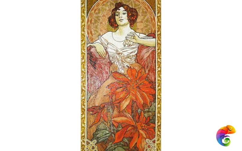 IRIDA панно художественное ДЕВУШКА С КУЛОНОМ 00-00167557  Irida Art irida Стеклянная мозаика