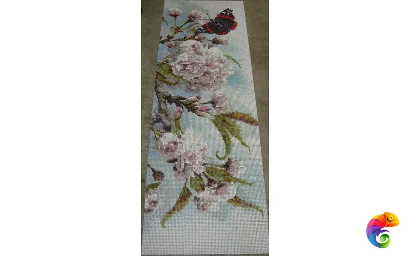 IRIDA панно 10*10 ВЕТКА 0,95*2,81 00-00133967 281x95 Irida Art irida matrix Стеклянная мозаика