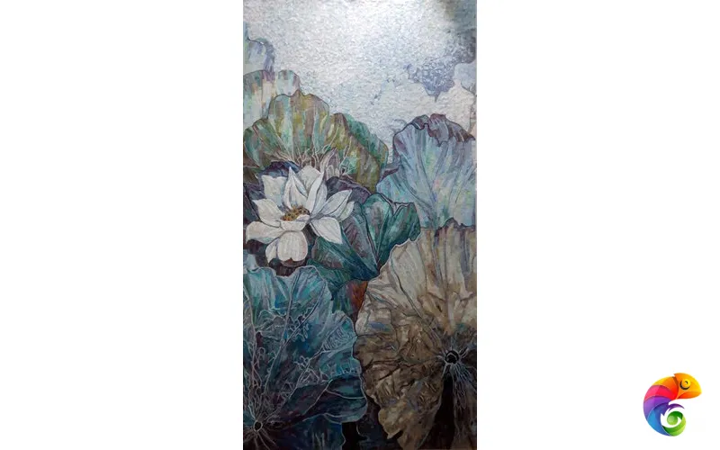 IRIDA панно художественное ЛОТОС 00-00132009 270x140 Irida Art irida Стеклянная мозаика