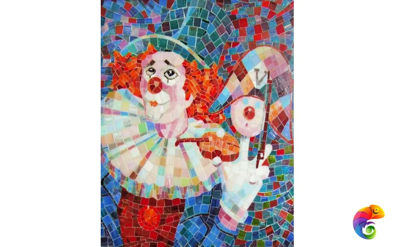 IRIDA панно художественное КЛОУН 00-00167553  Irida Art irida Стеклянная мозаика