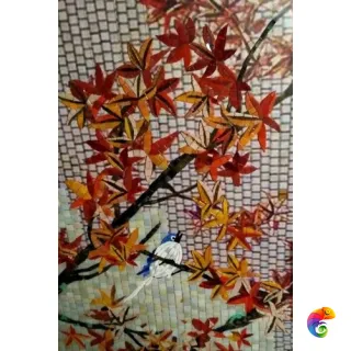 IRIDA панно художественное ПТИЧКИ НА КЛЕНЕ (00-00131999) 250x148.6