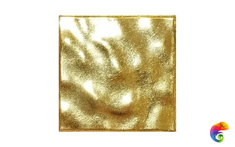 10.FOGS формованное желтое  гофрированное золото,стеклянная мозаика 10.FOGS 1x1 Irida Gold Стеклянная мозаика