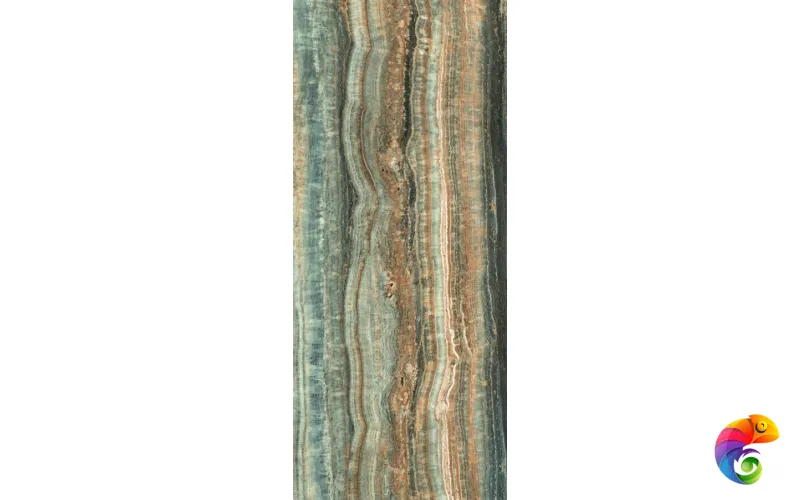 ECCENTRIC LUXE MINT GLOSSY 6MM 120X280R 778825 280x120 Rex Eccentric luxe Неглазурованный керамогранит