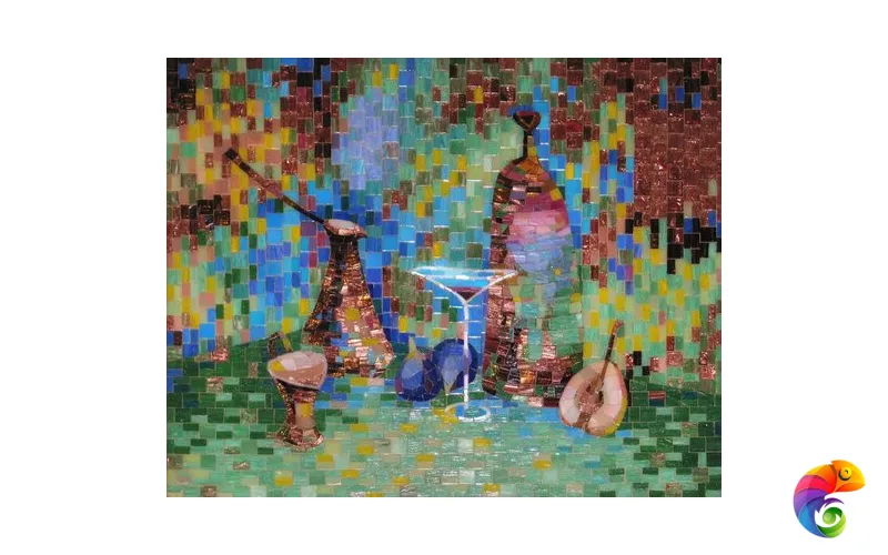 IRIDA панно художественное НАТЮРМОРТ ЗЕЛЕНЫЙ 00-00167558  Irida Art irida Стеклянная мозаика