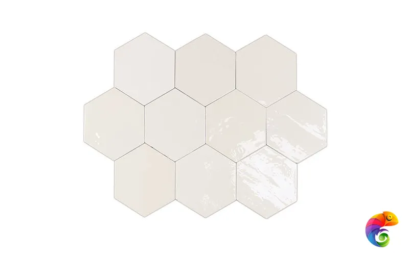 Zellige Hexa White (122078) 12.4x10.8 Глазурованная керамическая плитка