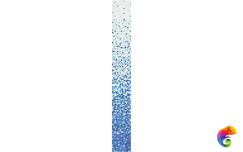 EXOTIC BLUE растяжка 20*20, стеклянная мозаика (EXOTIC BLUE) 261.6x32.7 Стеклянная мозаика