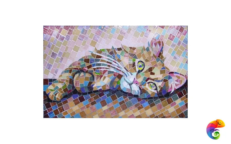 IRIDA панно художественное КОТИК 00-00167555  Irida Art irida Стеклянная мозаика