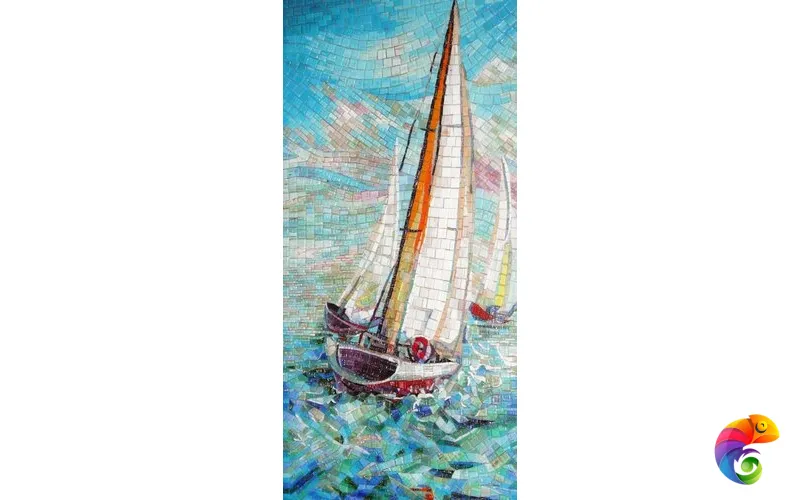 IRIDA панно художественное ПАРУСНИК 00-00167554  Irida Art irida Стеклянная мозаика