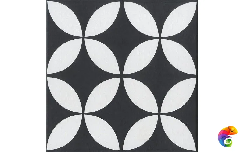 20X20 STAMP BLACK GLZ.POR.TL (S17612.6) 20x20 Глазурованный керамогранит