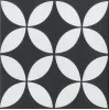 20X20 STAMP BLACK GLZ.POR.TL (S17612.6) 20x20