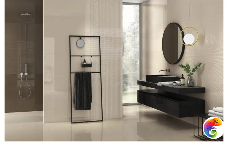 Rev. Deco silextile lap. negro rect. 25x75