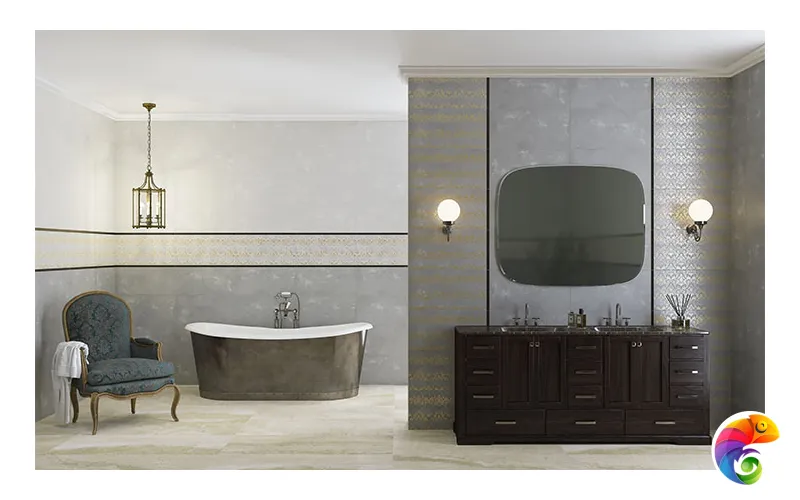 Декор 31.5*63 Luce Damasco Perla