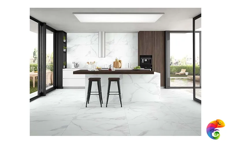 P.E.Purity white sat. rect. 100x100