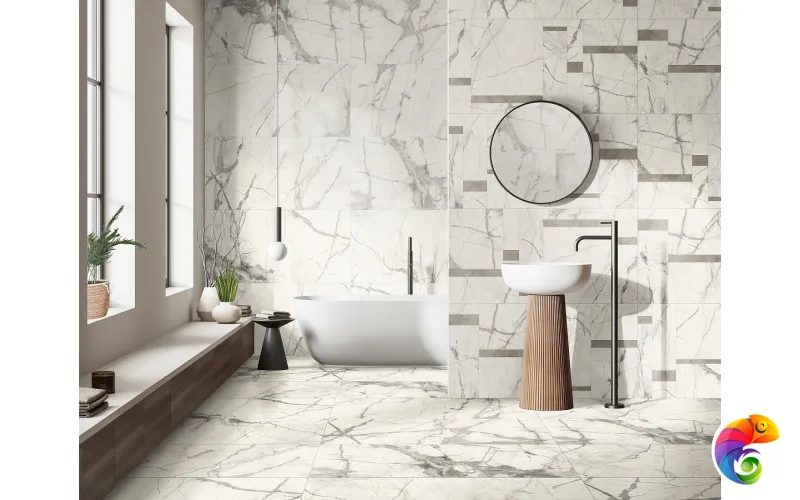 Pav. Invisible nat white 60x60