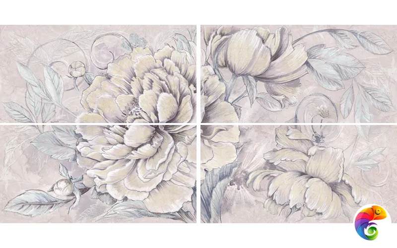 Панно 63.0*1260 DELICATO BOUQUET PERLA (4шт)