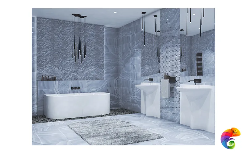 Плитка 24,2*70 AGAT BLUE REL.R