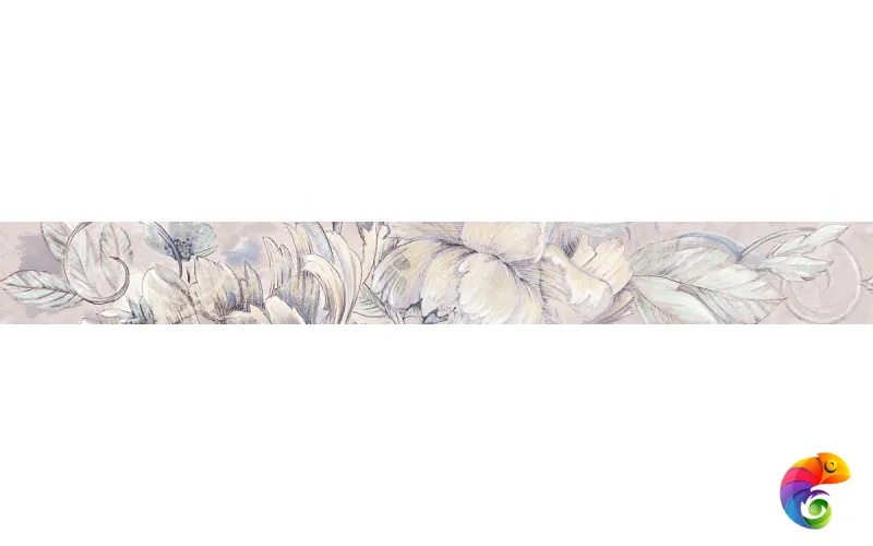 Бордюр 63*7.5 DELICATO BOUQUET PERLA