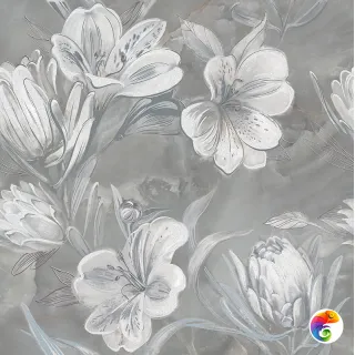 Панно 63*63 OPALE GREY FLOWER (2 шт) - 3 комл 1с