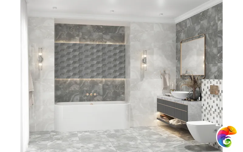 Декор 31,5*63 OPALE GREY GEOMETRIA 6 шт 1с