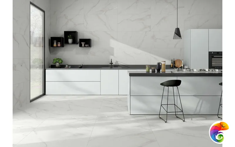 P.E. Lumiere white mt. rect 100X100