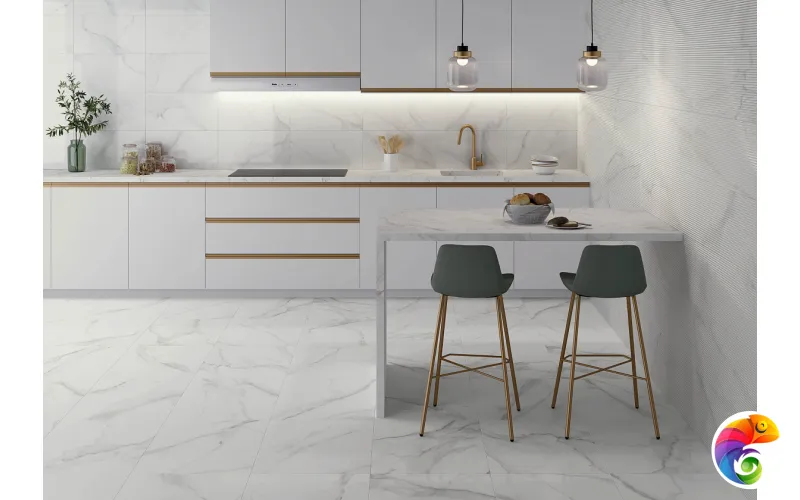 P.E. Lumiere white mt. rect 100X100