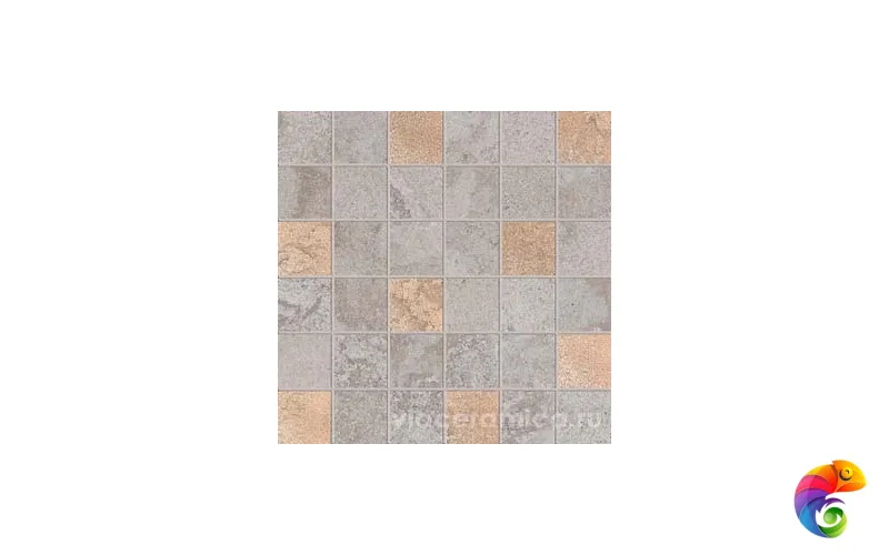 Мозаика ALPES RAW MOS.QUADR.GLAM GREY	30X30