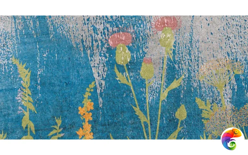 W&S D CP4 BOTANICAL BLUE A  120X240