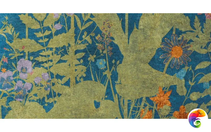 W&S D CP4 BOTANICAL BLUE A  120X240