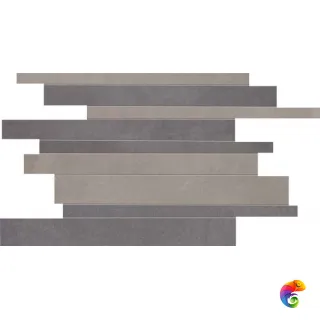 Мозаика MOS.BRICK GREY BLACK   30X40